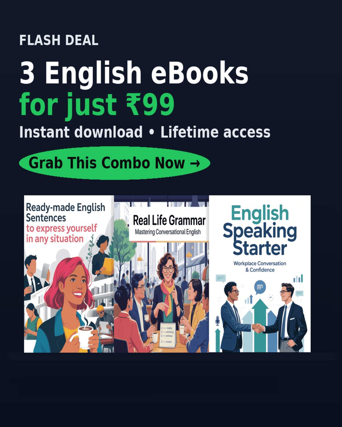 🔥 🔥 Flash Deal: 3 Best-Selling eBooks (English Learning Pack) for just ₹99 — Grab Now